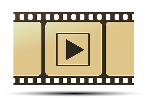 Video reel with play button